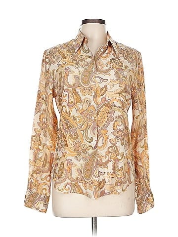 Loro Piana Long Sleeve Silk Top (view 1)