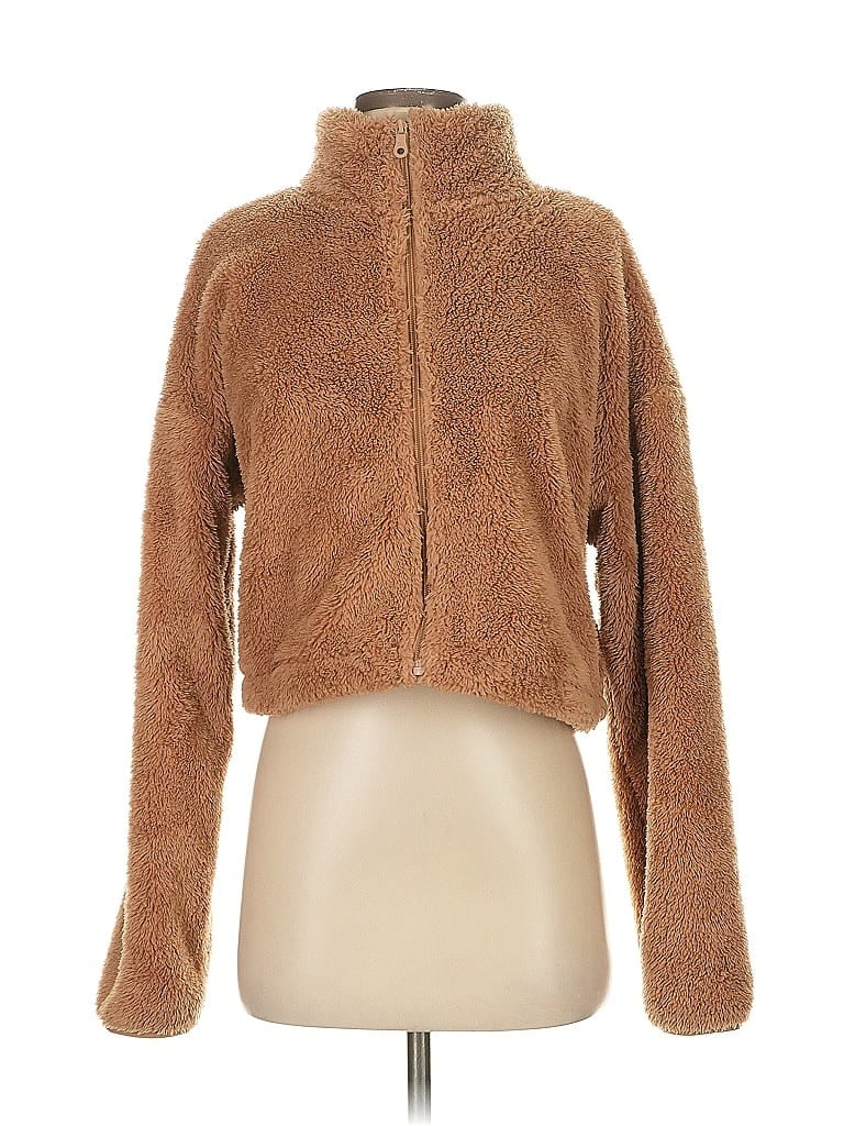 Pre-owned Offline By Aerie Faux Fur Jacket In Brown