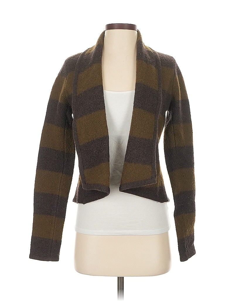 Pre-owned Ann Taylor Loft Wool Cardigan Sweater In Brown