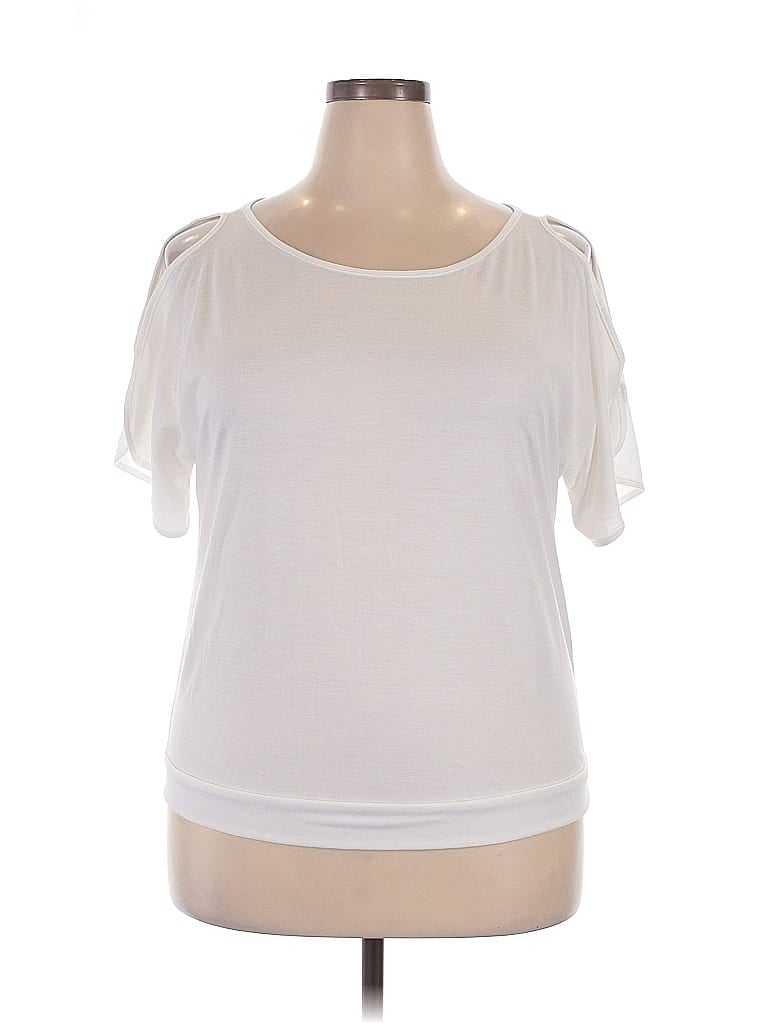 Pre-owned Unbranded Short Sleeve T-shirt In White