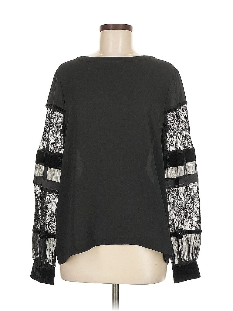 Pre-owned Ann Taylor Loft Long Sleeve T-shirt In Black