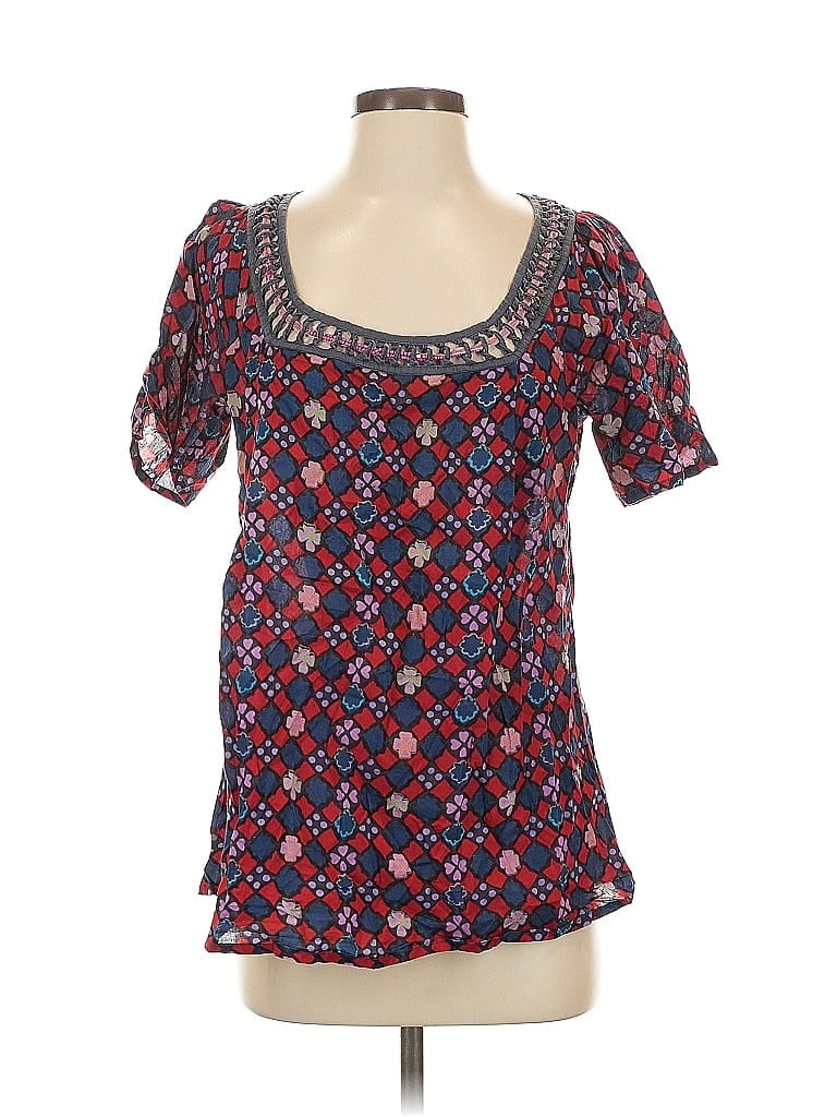 Click to view more detailed imagery on our partner's website Pre-owned Antik Batik Short Sleeve Blouse In Red