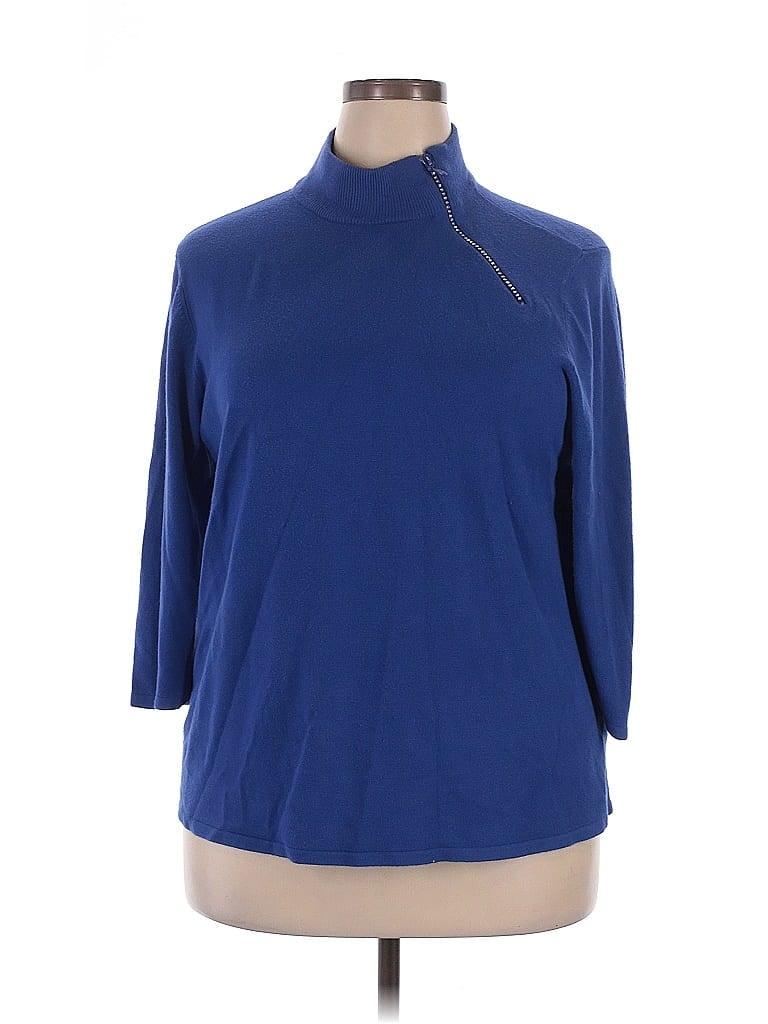 Pre-owned Luxe 360 By Designer Originals Cardigan Sweater In Blue