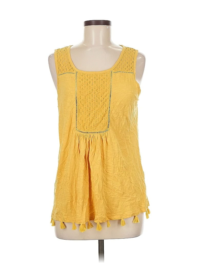 Pre-owned Caslon Sleeveless Blouse In Yellow
