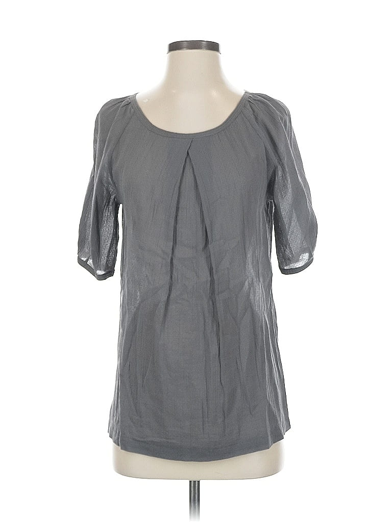 Pre-owned Gap Short Sleeve Blouse In Gray