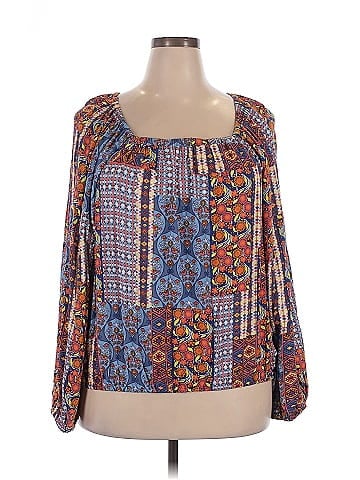 Scoop Long Sleeve Blouse (view 1)