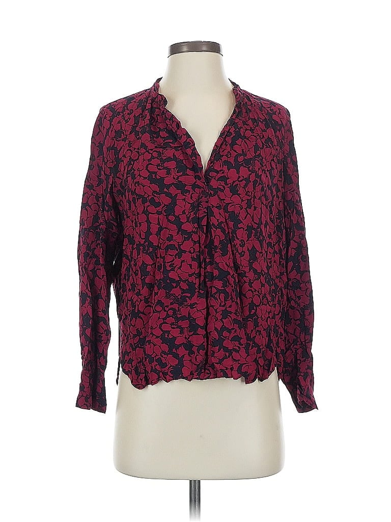 Click to view more detailed imagery on our partner's website Pre-owned Zadig & Voltaire Long Sleeve Blouse In Burgundy