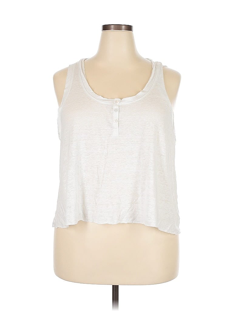 Pre-owned Aerie Tank Top White Halter Neckline Tops