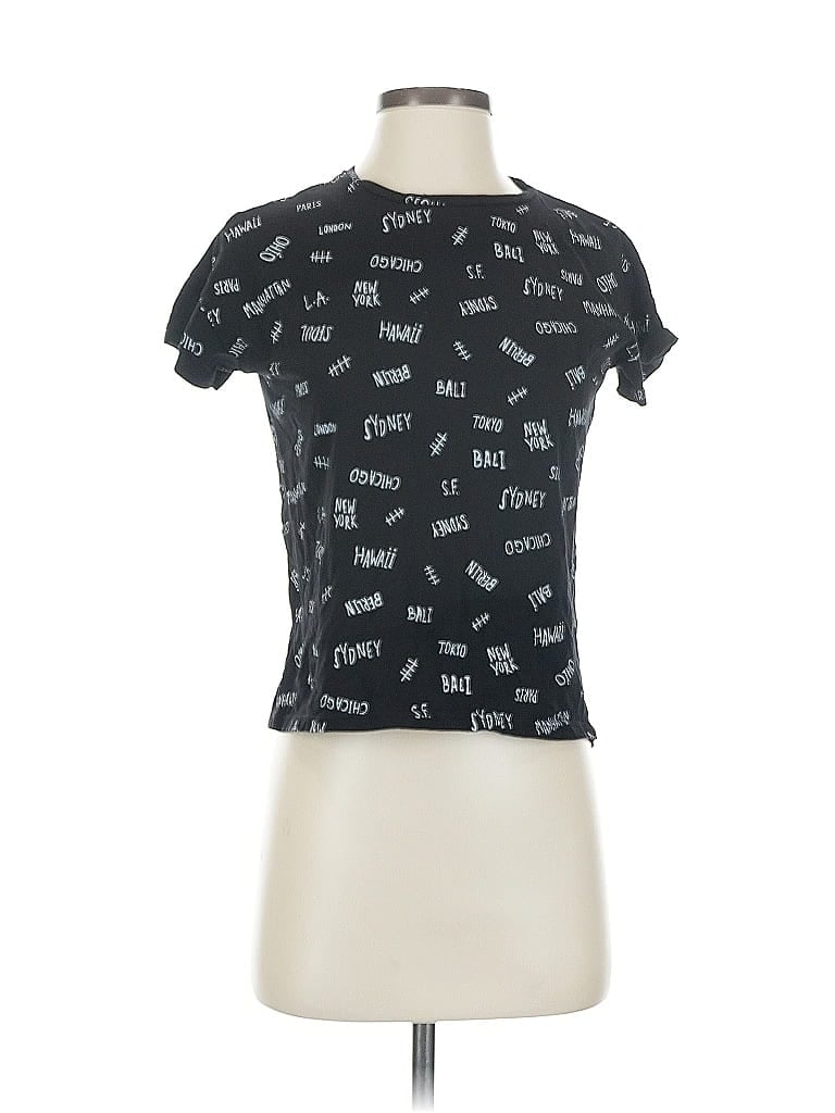 Pre-owned Mango Short Sleeve T-shirt In Black