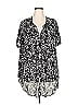 Roaman's 100% Rayon Animal Print Silver Short Sleeve Blouse Size 20 - photo 1