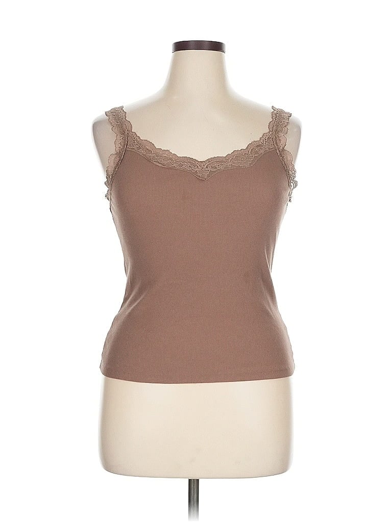 Click to view more detailed imagery on our partner's website Pre-owned So Tank Top Brown Sweetheart Neckline Tops