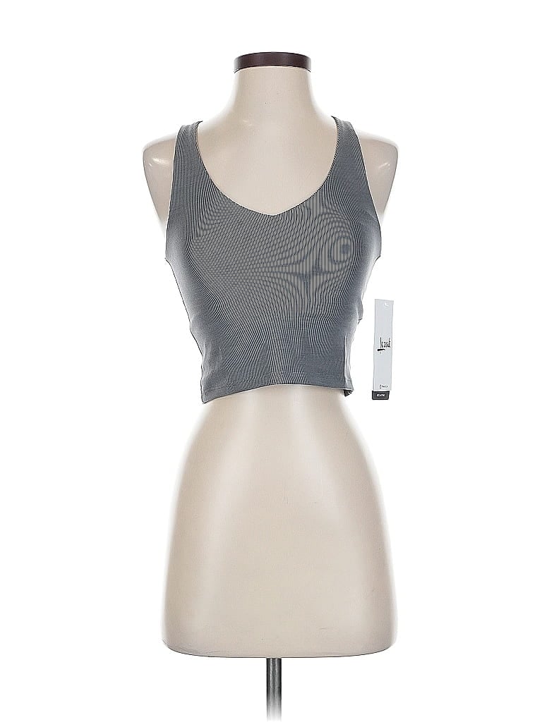Lezat Tank Top Gray Halter Neckline Tops In Multi