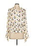 Derek Lam Collective 100% Polyester Floral Ivory White Long Sleeve Blouse Size EU (IT) 36 / US 0 - photo 1