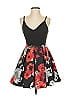 Speechless 100% Polyester Floral Black Cocktail Dress Size 3 - photo 1