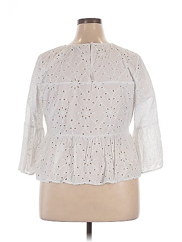 ELOQUII Elements 3/4 Sleeve Blouse (view 2)