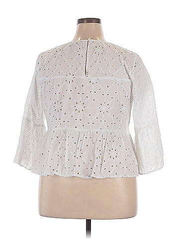 ELOQUII Elements 3/4 Sleeve Blouse (view 1)