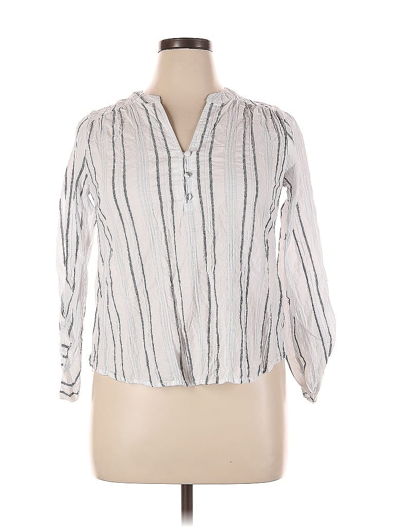 Click to view more detailed imagery on our partner's website Pre-owned Blu Pepper Long Sleeve Blouse In White