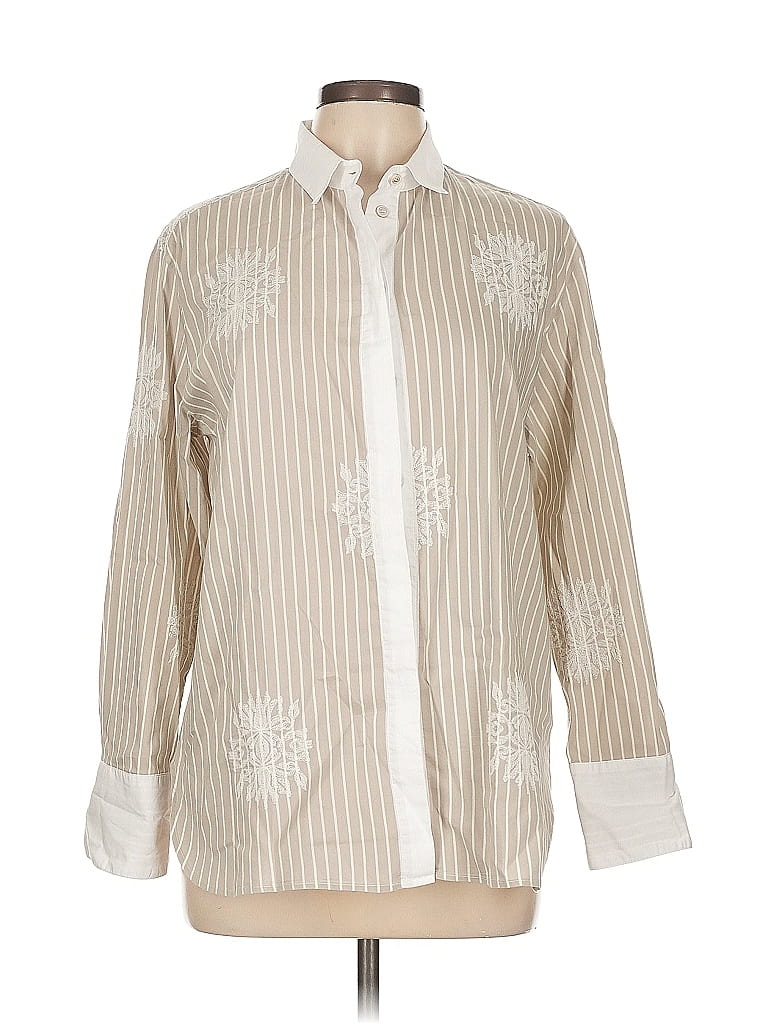 Click to view more detailed imagery on our partner's website Pre-owned Tonet Long Sleeve Button Down Shirt In White