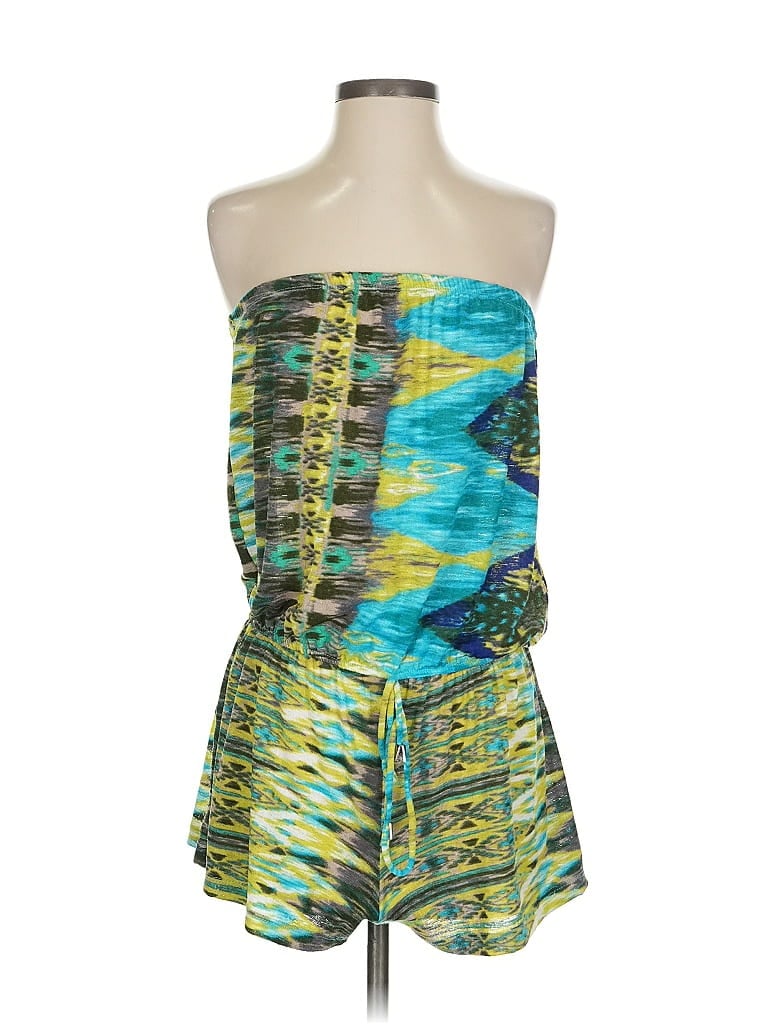 Pre-owned Elan Beach Romper In Green