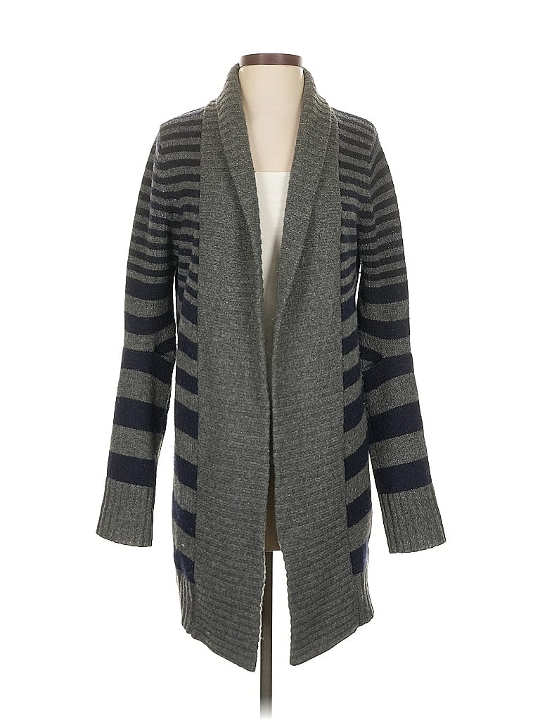 Pre-owned Bcbgmaxazria Wool Cardigan Sweater In Gray