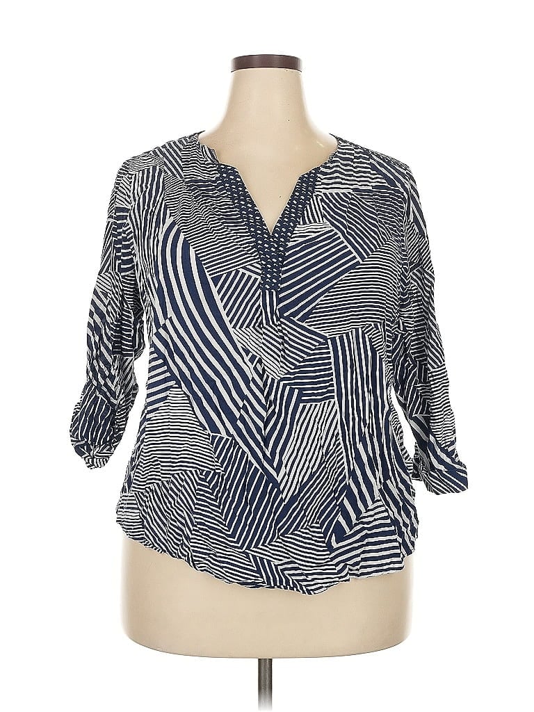 Pre-owned Skies Are Blue 3/4 Sleeve Blouse In Blue