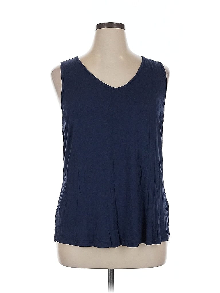Click to view more detailed imagery on our partner's website Pre-owned G By Giuliana Rancic Sleeveless Top Blue V Neck Tops