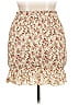 Shein Curve 100% Polyester Floral Ivory Casual Skirt Size 0X - photo 2