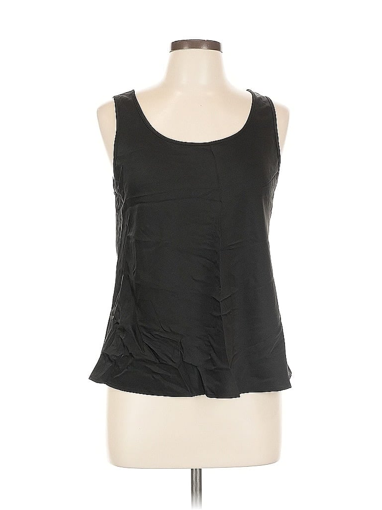 Pre-owned Uniqlo Sleeveless Top Black Scoop Neck Tops