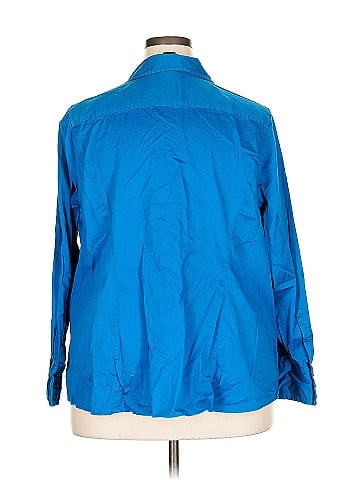 Lane Bryant Outlet 3/4 Sleeve Button-Down Shirt (view 2)