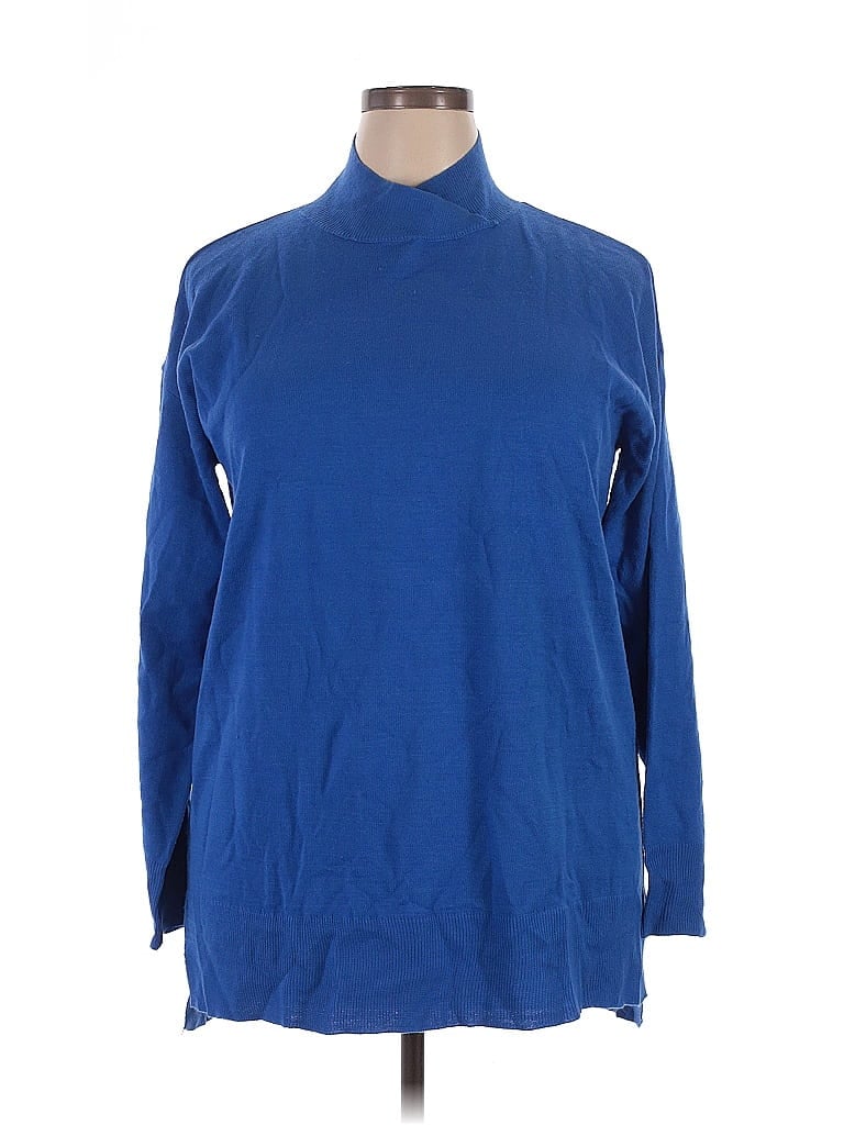 Pre-owned Ny & C Long Sleeve Turtleneck In Blue