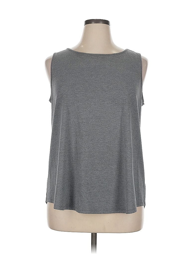 Pre-owned St. John's Bay Sleeveless T-shirt In Gray