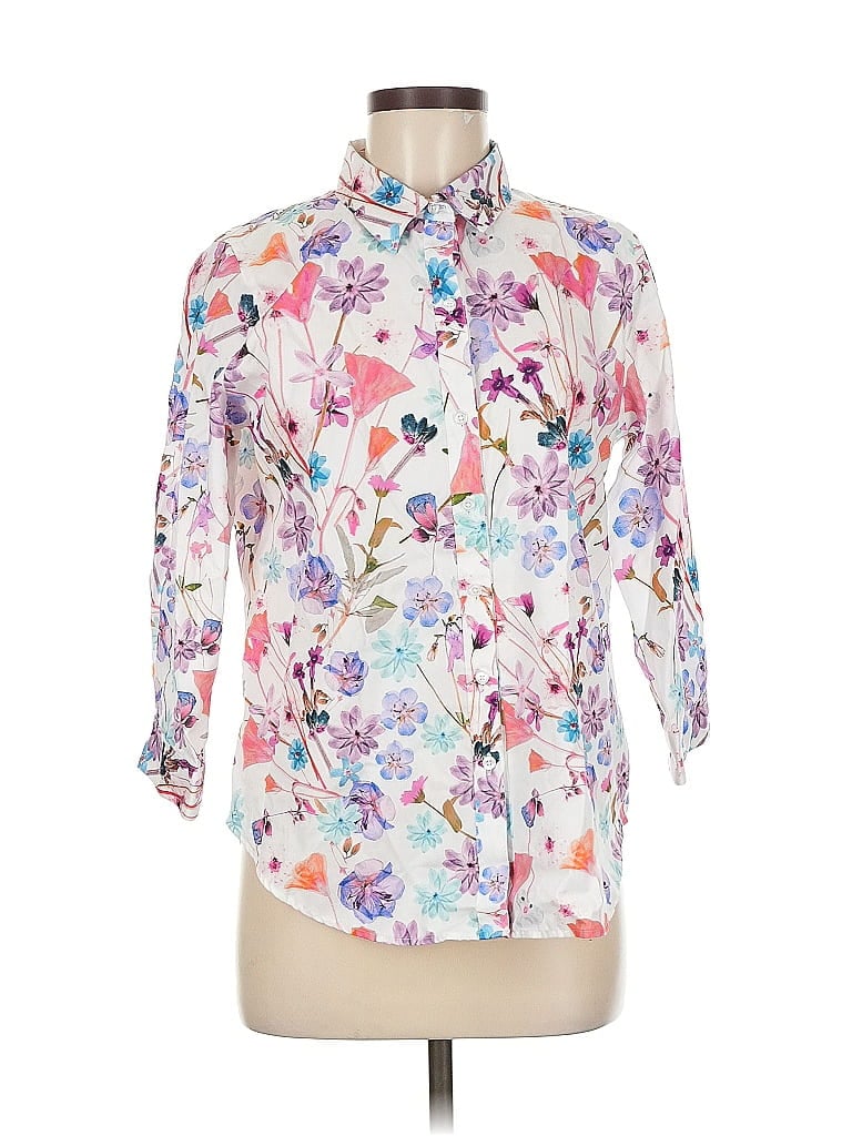 COLDWATER CREEK Pre-owned 3/4 Sleeve Blouse In White