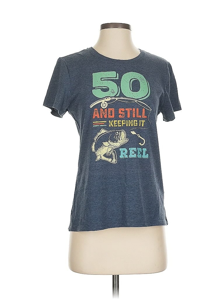 Pre-owned Assorted Brands Short Sleeve T-shirt In Blue