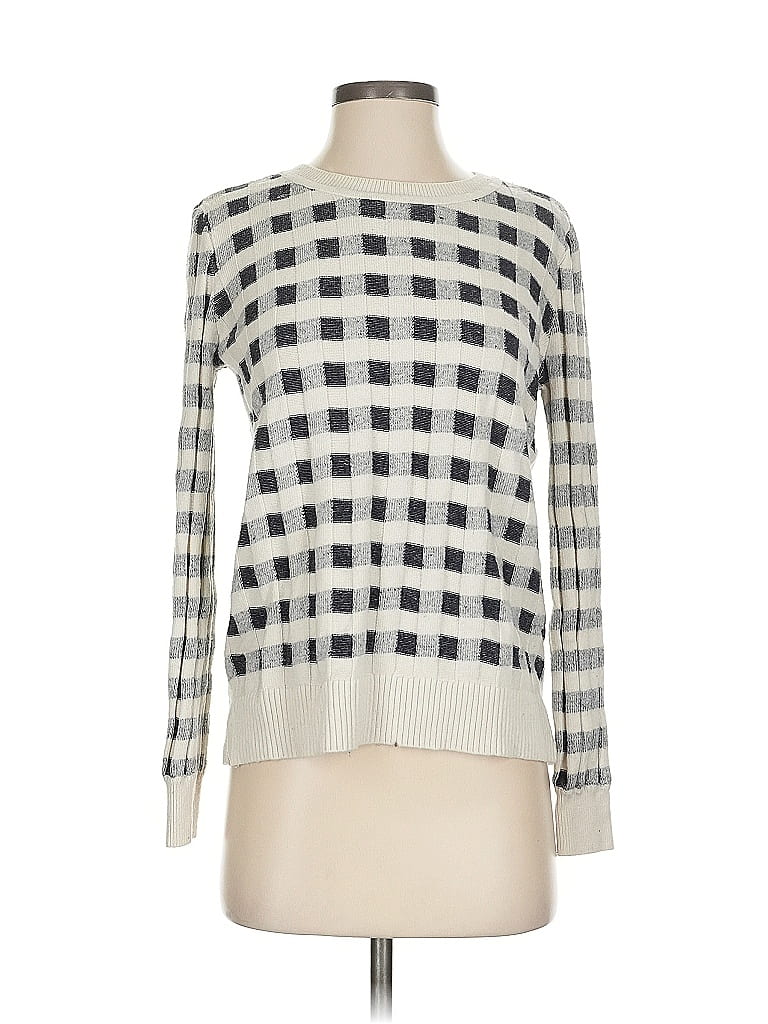 Pre-owned Ann Taylor Loft Pullover Sweater In White