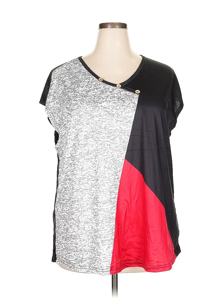 Pre-owned Shein Curve Short Sleeve T-shirt In Black