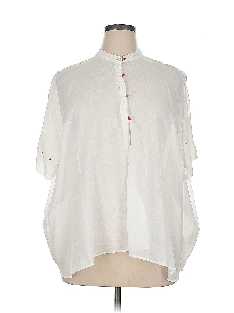 Pre-owned Assorted Brands 3/4 Sleeve Blouse In White