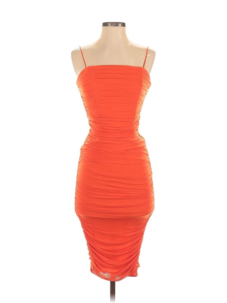 Pre-owned Saints + Secrets Cocktail Dress In Orange