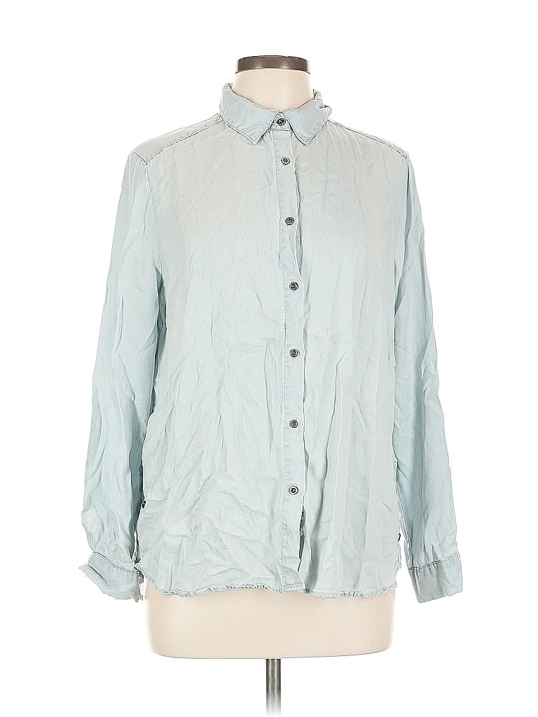 Pre-owned Jane And Delancey Long Sleeve Button Down Shirt In Blue