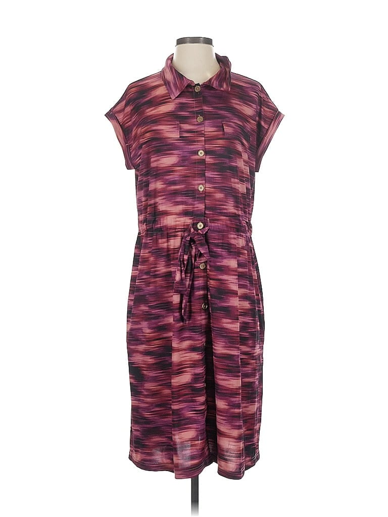 Pre-owned Lularoe Casual Dress In Burgundy