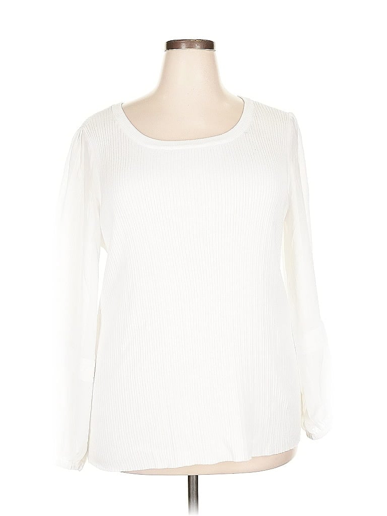 Pre-owned Assorted Brands Pullover Sweater In White