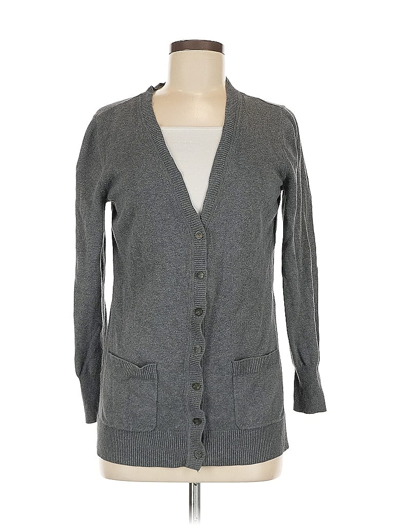 Pre-owned Liz Claiborne Cardigan Sweater In Gray