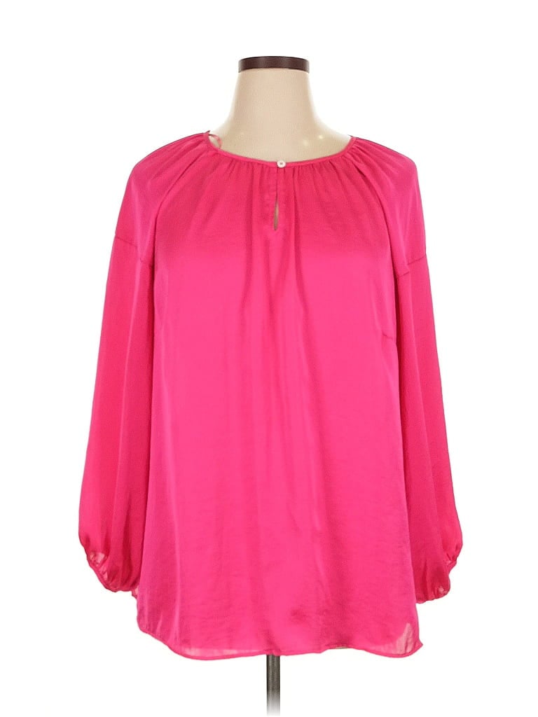 Pre-owned Vince Camuto Long Sleeve Blouse In Pink