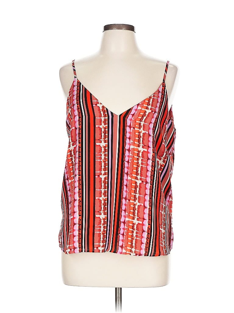 Click to view more detailed imagery on our partner's website Pre-owned Peyton Jensen Tank Top Red Plunge Neckline Tops