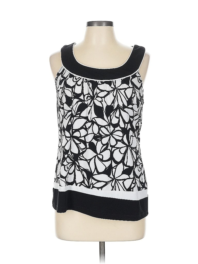 Pre-owned Ab Studio Sleeveless Top Black Scoop Neck Tops