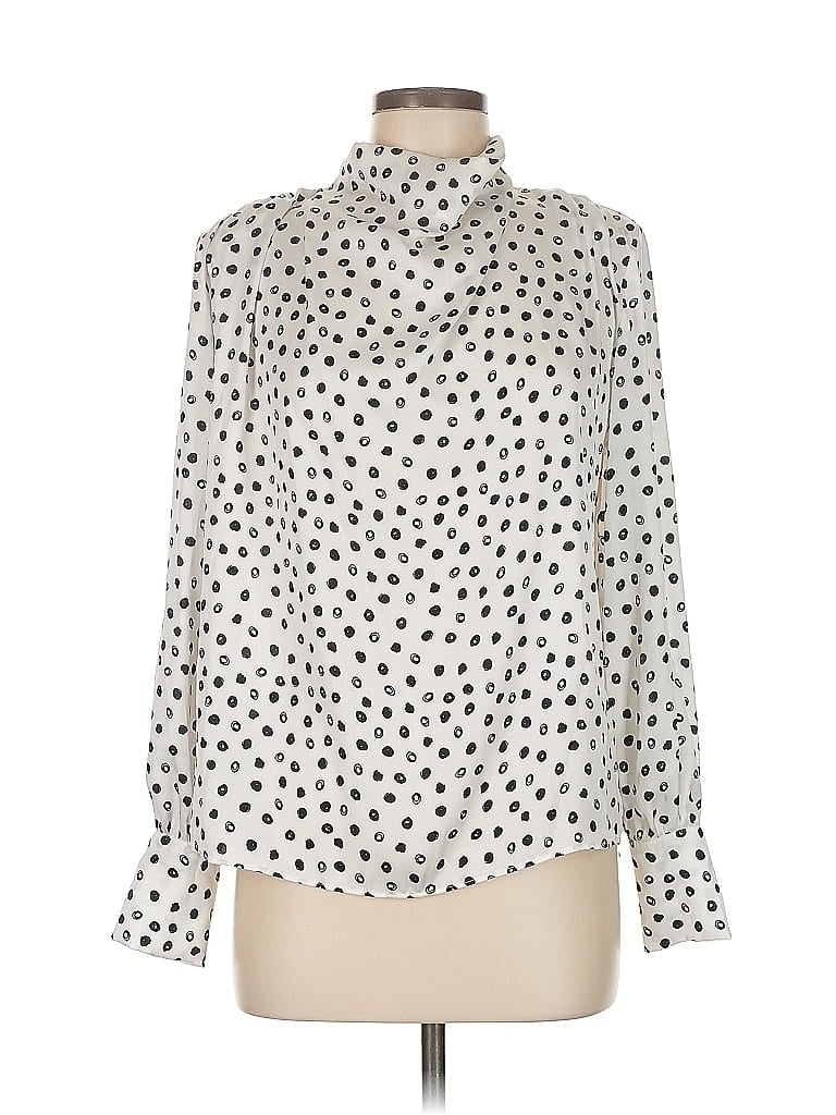 Pre-owned River Island Long Sleeve Blouse In White
