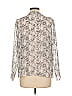 Paper Crane 100% Polyester Gray Silver Long Sleeve Blouse Size L - photo 2