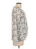 Paper Crane 100% Polyester Gray Silver Long Sleeve Blouse Size L - photo 4