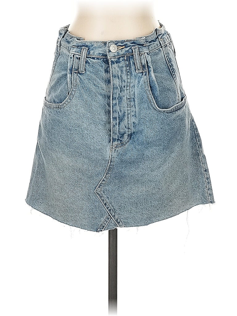 WE THE FREE Pre-owned Denim Skirt In Blue