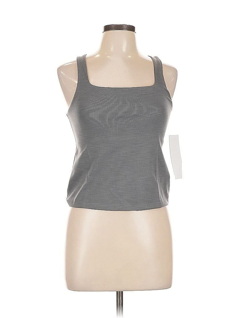 Lezat Tank Top Gray Strapless Neckline Tops