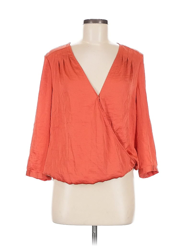 Pre-owned The Limited 3/4 Sleeve Blouse In Orange